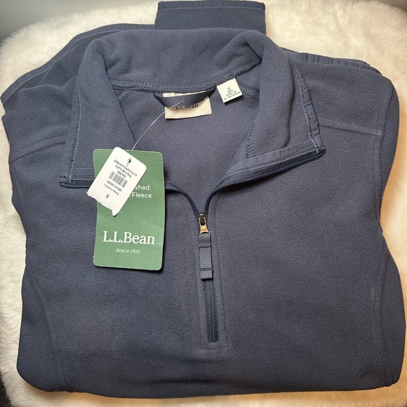 LL Bean Soft brushed fitness fleece pullover, quarter zip - Picture 2 of 5